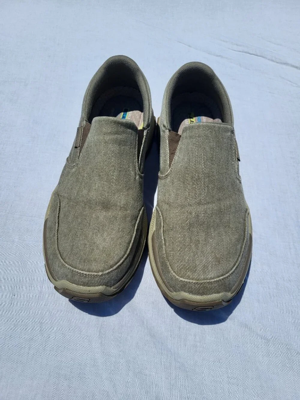 Skechers Relaxed Fit Shoes Men's 13 Air Cooled Goga Mat Arch Goodyear Slip On